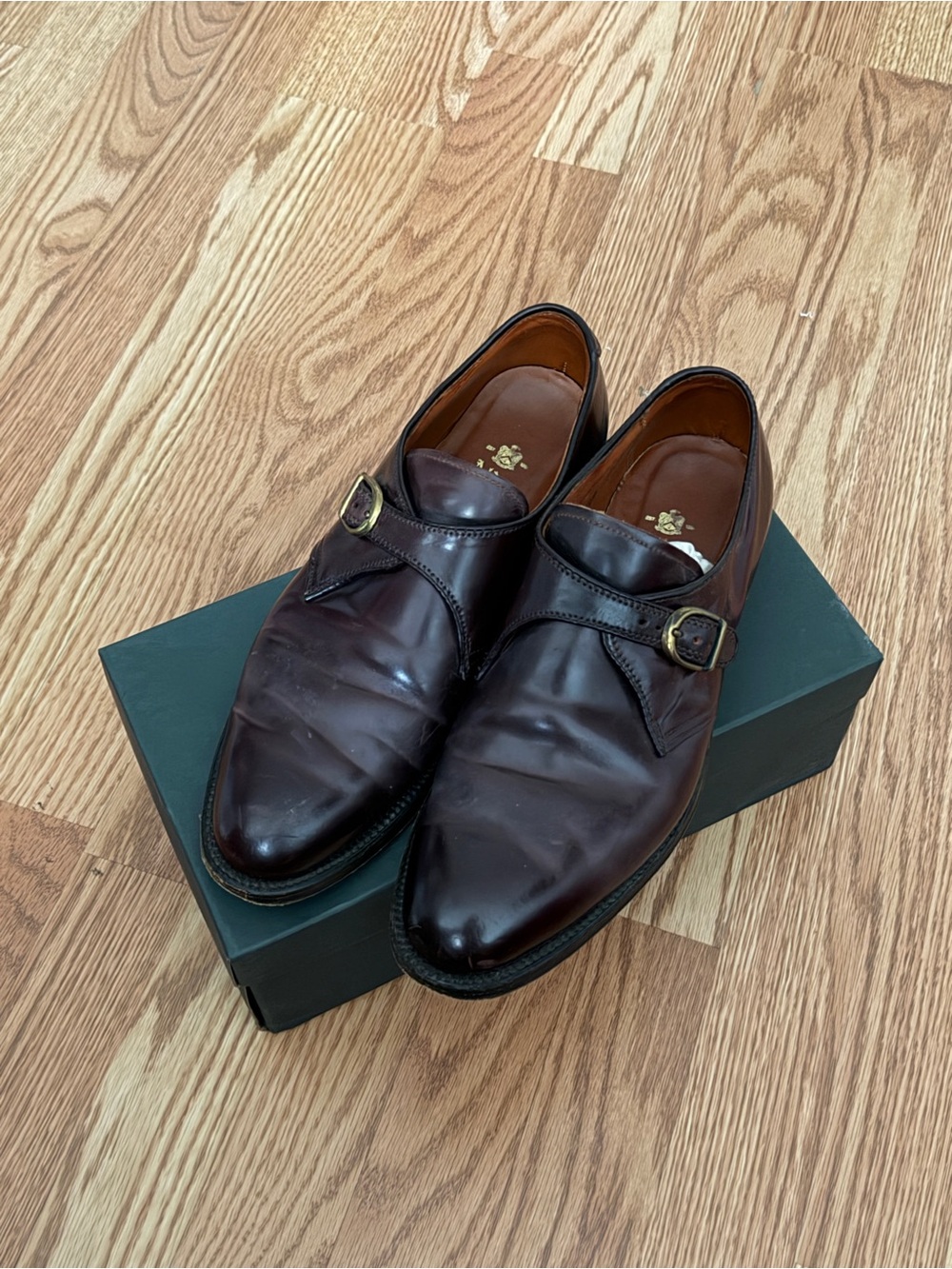 Alden Men's 954 - Monk Strap - Color 8 Shell Cordovan